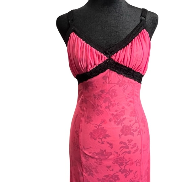 Y2K Vintage Urban Outfitters Floral Midi Babydoll Slip Dress Size Medium - Picture 2 of 10